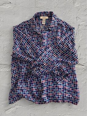 Nexx Women’s Blue & Purple Geometric Button-Down Shirt